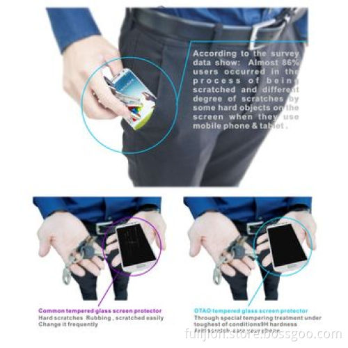 9H anti-crack 0.2mm round angle tempered glass screen protector with design, for Samsung Note3
